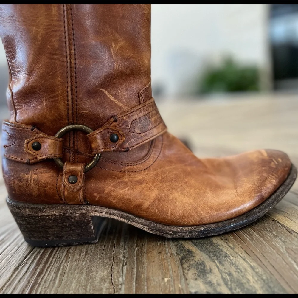 Frye Brown Heeled Boots - Picture 4 of 7